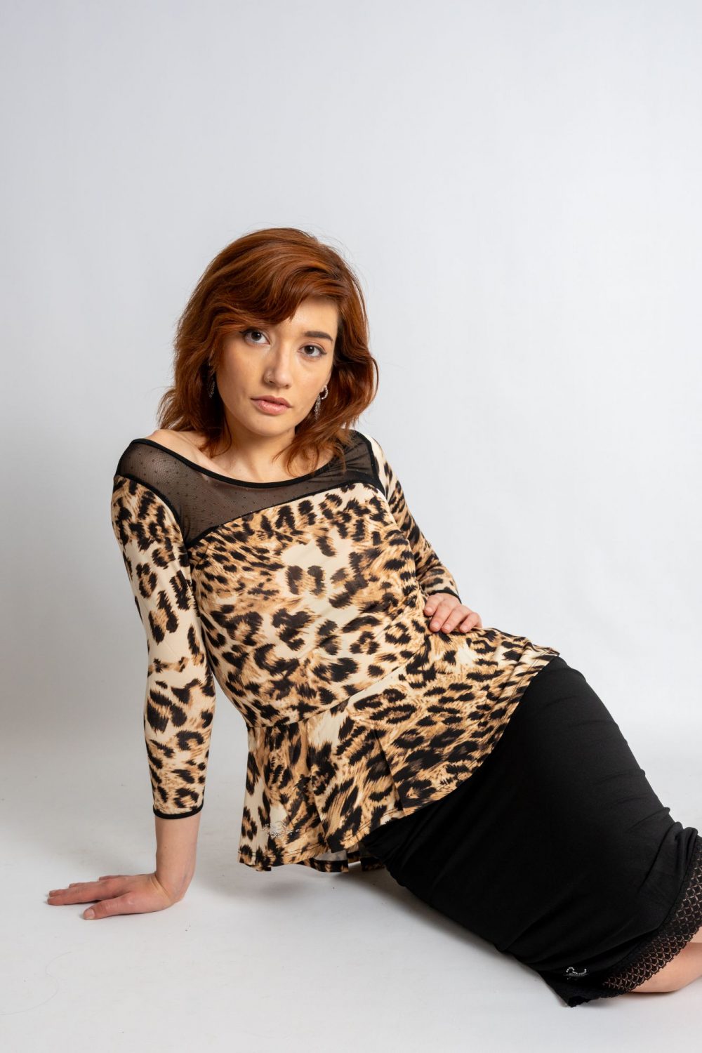 Top Vanessa Maniche Maculato - immagine 3