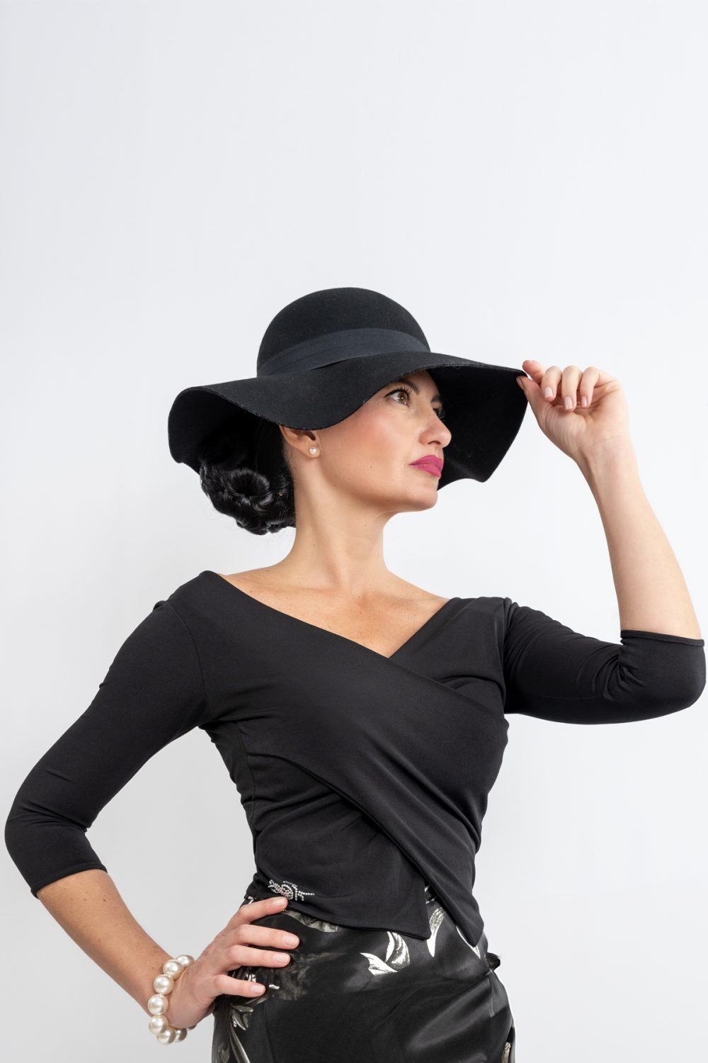 Top Armanda Manica Nero