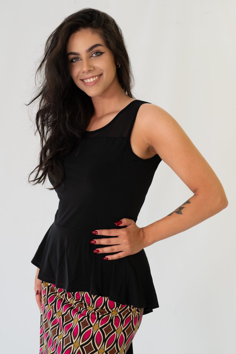 Top Vanessa Senza Maniche Nero