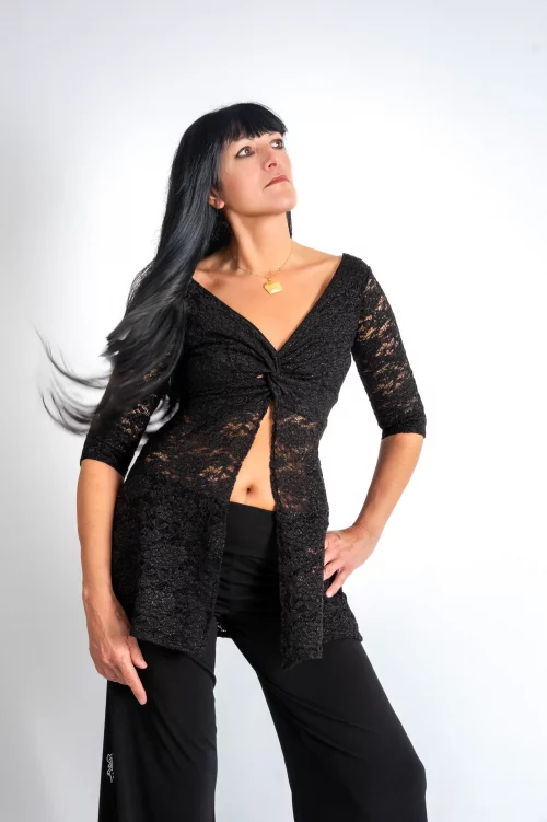 Top Venus pizzo nero